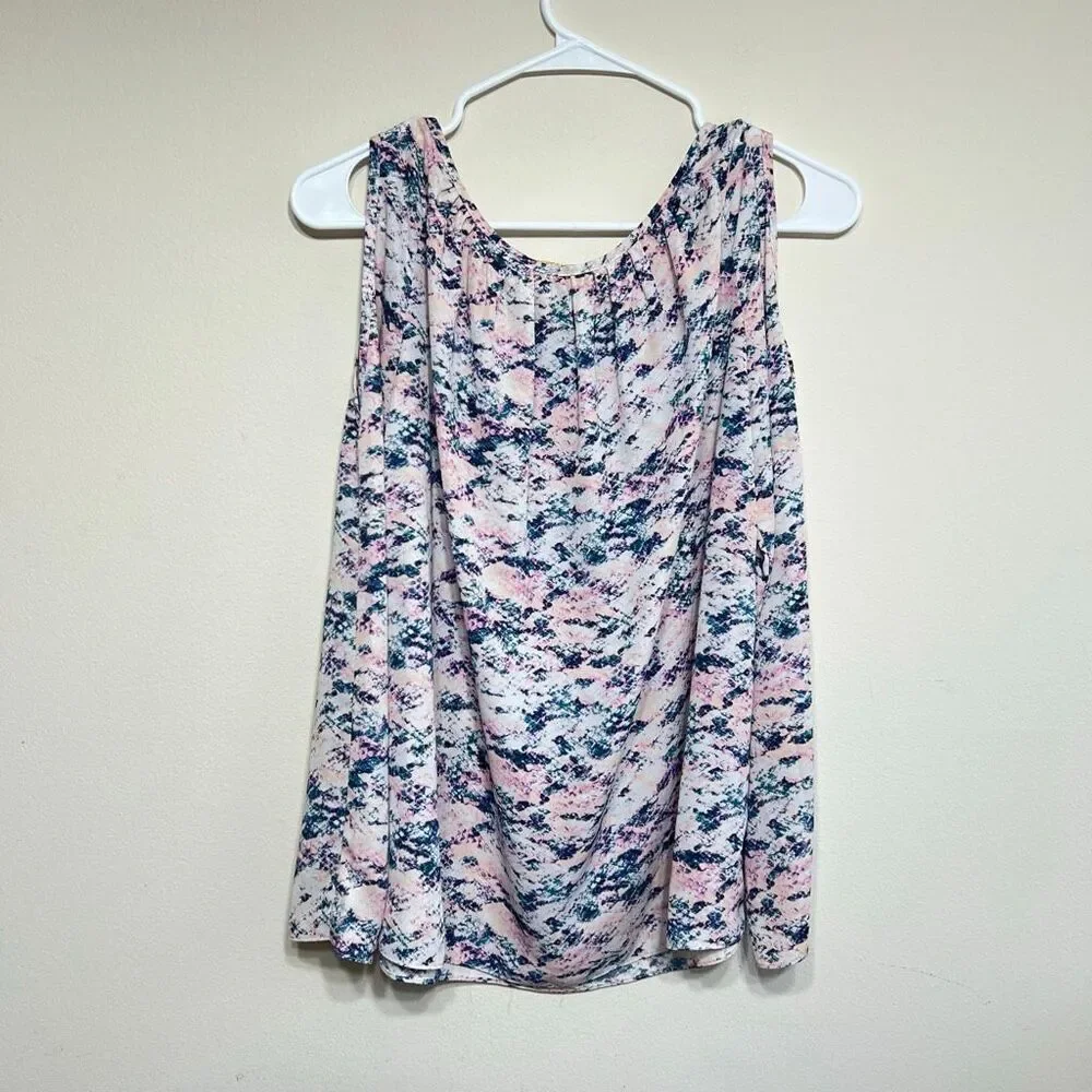 Amanda Uprichard Cold Shoulder Long Sleeve Blouse Colorful Medium - Picture 5 of 8